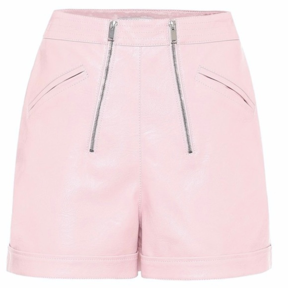 STELLA MCCARTNEY REVOLVE PINK FAUX LEATHER SHORTS - Picture 14 of 16